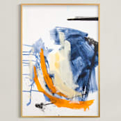 "Lawless4." - Art Print in Love Fever Blue by Jihye Back Kim - Framed