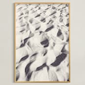 "Sand Wave" - Art Print in warm grey by Qing Ji - Framed
