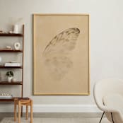 "Vintage Mariposa II" - Art Print in Vintage Ivory by jinseikou - In a Room