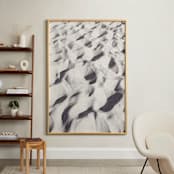 "Sand Wave" - Art Print in warm grey by Qing Ji - In a Room