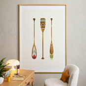 "Let's Get Paddles" - Art Print in Wood by SUWACHI - In a Room