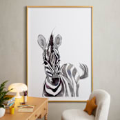 "Baby Animal Friends: Zebra" - Art Print in Zebra Black by Jieun K Rasband - In a Room