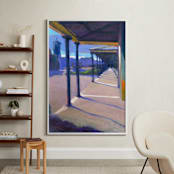 "Melting Reality" - Art Print in Cool Beige by Sue MacLeod-Beere - In a Room