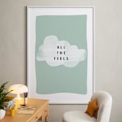 "all the feels" - Art Print in aqua by Lindsay Stetson Thompson - In a Room