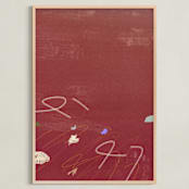 "Room Eleven 1" - Art Print in Crimson Red by Shiho Whitehead - Framed