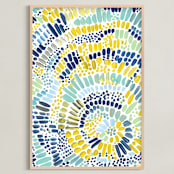 "Sun Drops 2" - Art Print in Multicolored by Holly Royval - Framed