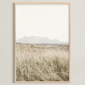 "highland prairie III" - Art Print in Wheat by Kamala Nahas - Framed