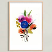 "Morning Glory" - Art Print in Midnight by Lindsay Megahed - Framed
