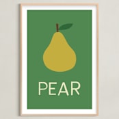 "fruit III" - Art Print in Green by Ellen Schlegelmilch - Framed