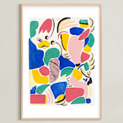 "Primario" - Art Print in White by FERNANDA MARTINEZ - Framed