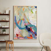 "In This We Delight I" - Art Print in Teal by Miriam Gitlin - In a Room