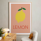"fruit II" - Art Print in Salmon by Ellen Schlegelmilch - In a Room