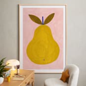 "Barlett Pear" - Art Print in Mustard by Ana Toro - In a Room