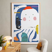 "octopus & seahorse" - Art Print in Sea by Sumak Studio - In a Room