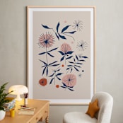 "Vintage Floral Set I" - Art Print in Vintage by Kate Capone - In a Room