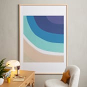 "By the Bay" - Art Print in White by Jenny Partrite - In a Room