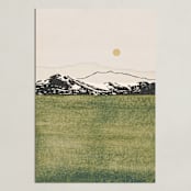 "Quiet Horizon" - Art Print in Golden Sage by Alisa Galitsyna - Unframed