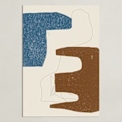 "Color Me Pretty II" - Art Print in Terracotta by Maja Cunningham - Unframed