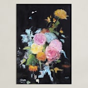 "The Blooming of Bliss" - Art Print in Black by Mary Ketch - Unframed
