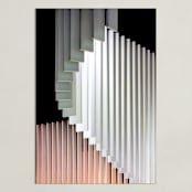 "Stacked Curvature " - Art Print in Creamy Neutrals by Lisa Sundin - Unframed