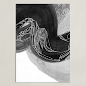 "Black Brush 2" - Art Print in Silky Black by Kirsta Benedetti - Unframed