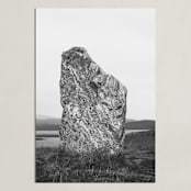 "Standing Stones IV" - Art Print in Black and White by Kamala Nahas - Unframed