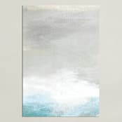 "Kissing The Shore I" - Art Print in Seafoam by Jenny Partrite - Unframed