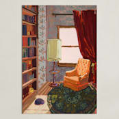 "To Your Corners" - Art Print in Velvet Red by Jess Franks - Unframed