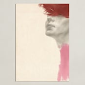 "Rojo" - Art Print in Vintage Tan by jinseikou - Unframed