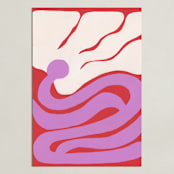 "In Full Bloom" - Art Print in Scarlet Red by Kate Sowinski - Unframed