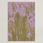 "Iris Garden" - Art Print in Dusty Lavender by Britt Friesell - Unframed