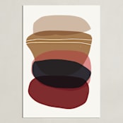 "Blobby Calm" - Art Print in camel red by Svitlana Martynjuk - Unframed