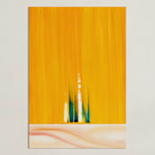 "Emerging" - Art Print in Orange Yellow by Jennifer Spencer - Unframed