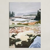 "Schoodic II" - Art Print in Grey by Jess Franks - Unframed