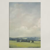 "Rosy Tomorrow I" - Art Print in Grey Blue by Stephanie Goos Johnson - Unframed