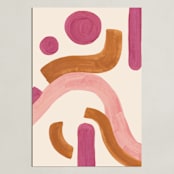 "Stories II" - Art Print in peach by Catilustre - Unframed