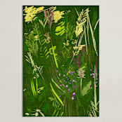 "A View in Green" - Art Print in Forest Green by Michael Hovitch - Unframed