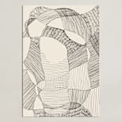 "Random Land II" - Art Print in Ivory Black by Catilustre - Unframed