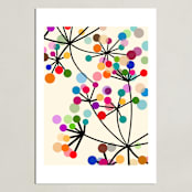 "Flowering Tree" - Art Print in pink by Angel Estevez - Unframed