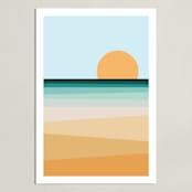 "Sea Side II" - Art Print in Sea Blue by David Michuki - Unframed