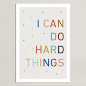 "I Can Do Hard Things" - Art Print in Oatmeal by Annette Allen - Unframed