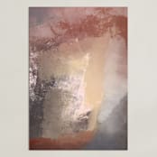 "Veiled Shadow" - Art Print in Slate Mirage Cream by Black Botanic - Unframed
