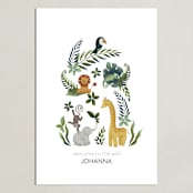 "The wild" - Personalized Art Print in White by Patricia Bacchus - Unframed