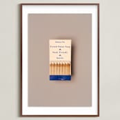 "Famous Food Blue" - Art Print in French Onion Blue by Andrew McClintock - Framed
