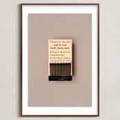 "Famous Food Black" - Art Print in Barbeque Black by Andrew McClintock - Framed