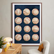 "Dinger 1 Spin Cycle" - Art Print in Navy by Kamala Nahas - In a Room