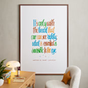 "See It With Your Heart" - Art Print in Eggshell White by Irina Nosova - In a Room
