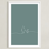 "A Simple Stroll" - Art Print in Forest by Britt Mills - Framed