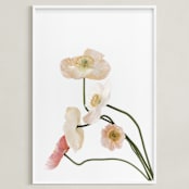"Poppies II" - Art Print in Stem by Blustery August - Framed