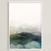 "Finding Balance No.2" - Art Print in Emerald by Karen Kardatzke - Framed